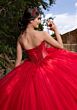 Mori Lee 4080012 Berlyn Illusion Neck Floral Applique Quinceanera Gown