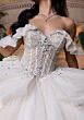 Mori Lee 4080014 Bella Pick-Up Skirt Ruffle Sleeve Quinceanera Dress