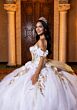 Mori Lee 4080020 Betty Rosette Waist Back Bow Sweet Quinceanera Dress