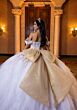 Mori Lee 4080020 Betty Rosette Waist Back Bow Sweet Quinceanera Dress