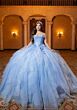 Mori Lee 4080020 Betty Rosette Waist Back Bow Sweet Quinceanera Dress
