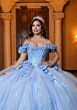 Mori Lee 4080020 Betty Rosette Waist Back Bow Sweet Quinceanera Dress