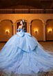 Mori Lee 4080020 Betty Rosette Waist Back Bow Sweet Quinceanera Dress
