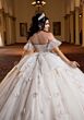 Mori Lee 4080023 Belen Choker Train Removable Quinceanera Dress