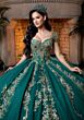 Mori Lee 4080026 Barbara Cap Sleeve Sweetheart Neck Sweet 16 Gown