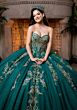 Mori Lee 4080026 Barbara Cap Sleeve Sweetheart Neck Sweet 16 Gown