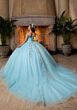 Mori Lee 4080026 Barbara Cap Sleeve Sweetheart Neck Sweet 16 Gown