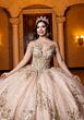Mori Lee 4080028 Bethany Plunging Neck Basque Waist Sweet 16 Gown