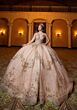 Mori Lee 4080028 Bethany Plunging Neck Basque Waist Sweet 16 Gown