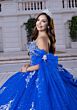 Mori Lee 4080028 Bethany Plunging Neck Basque Waist Sweet 16 Gown