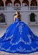Mori Lee 4080028 Bethany Plunging Neck Basque Waist Sweet 16 Gown