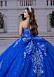Mori Lee 4080028 Bethany Plunging Neck Basque Waist Sweet 16 Gown
