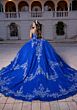 Mori Lee 4080028 Bethany Plunging Neck Basque Waist Sweet 16 Gown