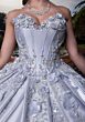 Mori Lee 4080033 Bridgette Peek-A-Boo Neck Satin Skirt Sweet 16 Gown