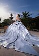Mori Lee 4080033 Bridgette Peek-A-Boo Neck Satin Skirt Sweet 16 Gown