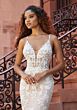 Mori Lee 2511 Jill Sheer Bodice Open Back Bridal Gown