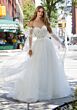 Mori Lee 4103 Janet Detached Sleeve Sweetheart Neck Wedding Dress