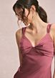 Mori Lee 31245 V Neck Satin A-Line Bridesmaid Dress