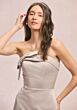 Mori Lee 31246 Front Bow Strapless Satin Bridesmaid Dress