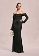 Mori Lee 31247 Removable Sleeve Satin Bridesmaid Dress