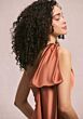 Mori Lee 31253 High Slit One-Shoulder Bow Drape Bridesmaid Dress