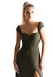 Mori Lee 21855 Removable Sleeves A-line Chiffon Bridesmaid Dress
