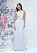 Mori Lee 3030008 Halter Neckline Slim-Flare Satin Bridesmaid Dress