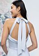 Mori Lee 3030008 Halter Neckline Slim-Flare Satin Bridesmaid Dress
