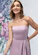 Mori Lee 3030014 Removable Watteau Train Satin A-line Bridesmaid Dress