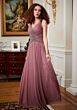 Mori Lee MGNY 72818 Detachable Cape Ruched Top Dress