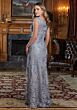 Mori Lee MGNY 72841 Detachable Overskirt Bateau Neck Dress