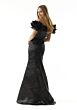 Mori Lee 73013 Ruffle Off-The-Shoulder Jacquard Dress