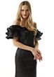 Mori Lee 73013 Ruffle Off-The-Shoulder Jacquard Dress