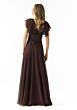 Mori Lee 73016 Flutter Sleeve Embroidered Bodice Dress