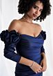 Mori Lee 73151 Rosette Sleeve Off The Shoulder Dress