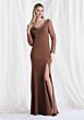 Mori Lee 73156 Beaded Cowl Back Sheer Sleeve Dress