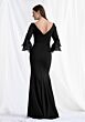 Mori Lee 73157 Bateau Neck Three-Quarter Sleeve Dress