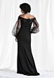 Mori Lee 73162 High Slit Beaded Off-The-Shoulder Dress