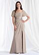 Mori Lee 73178 High Slit Square Neck Dress