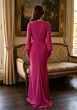 Mori Lee 2070043 Chiffon Bishop Sleeve Ruched Derriere Dress