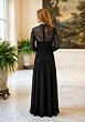 Mori Lee 2070060 A-Line Illusion Sleeve V-Neck Dress