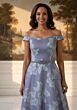 Mori Lee 2070064 Off The Shoulder A-Line Brocade Dress