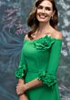Mori Lee 2070002 Three Quarter Sleeve Off The Shoulder Dress