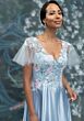 Mori Lee 2070006 Flutter Sleeve V-Neckline Dress