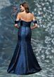 Mori Lee 2070009 Pleated Bodice Asymmetrical Neckline Dress