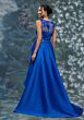 Mori Lee 2070021 Brush Train Illusion Bateau Neck Dress