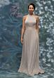 Mori Lee 2070025 Beaded Halter Neck Metallic Knit Dress