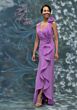 Mori Lee 2070027 Ruffle Slit V-Neckline Dress