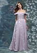 Mori Lee 2070029 High Slit Floral Brocade Dress