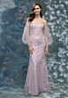 Mori Lee 2070034 Sheer Bishop Sleeve Embellished Dress